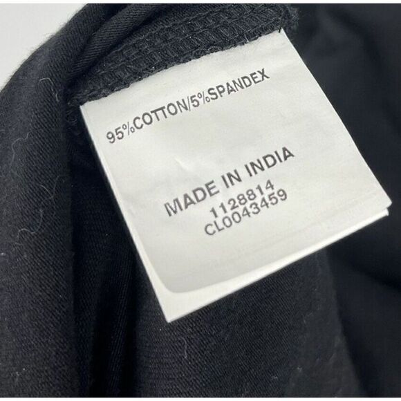 eShakti Dress Size Small Womens Black Ruched Round Neck Sheath Cotton Stretch - Picture 7 of 8